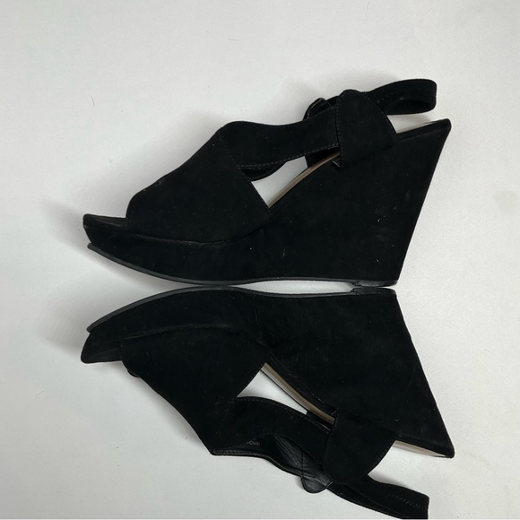 MASSINI BLACK WEDGE SANDALS SIZE 11 - Picture 7 of 11